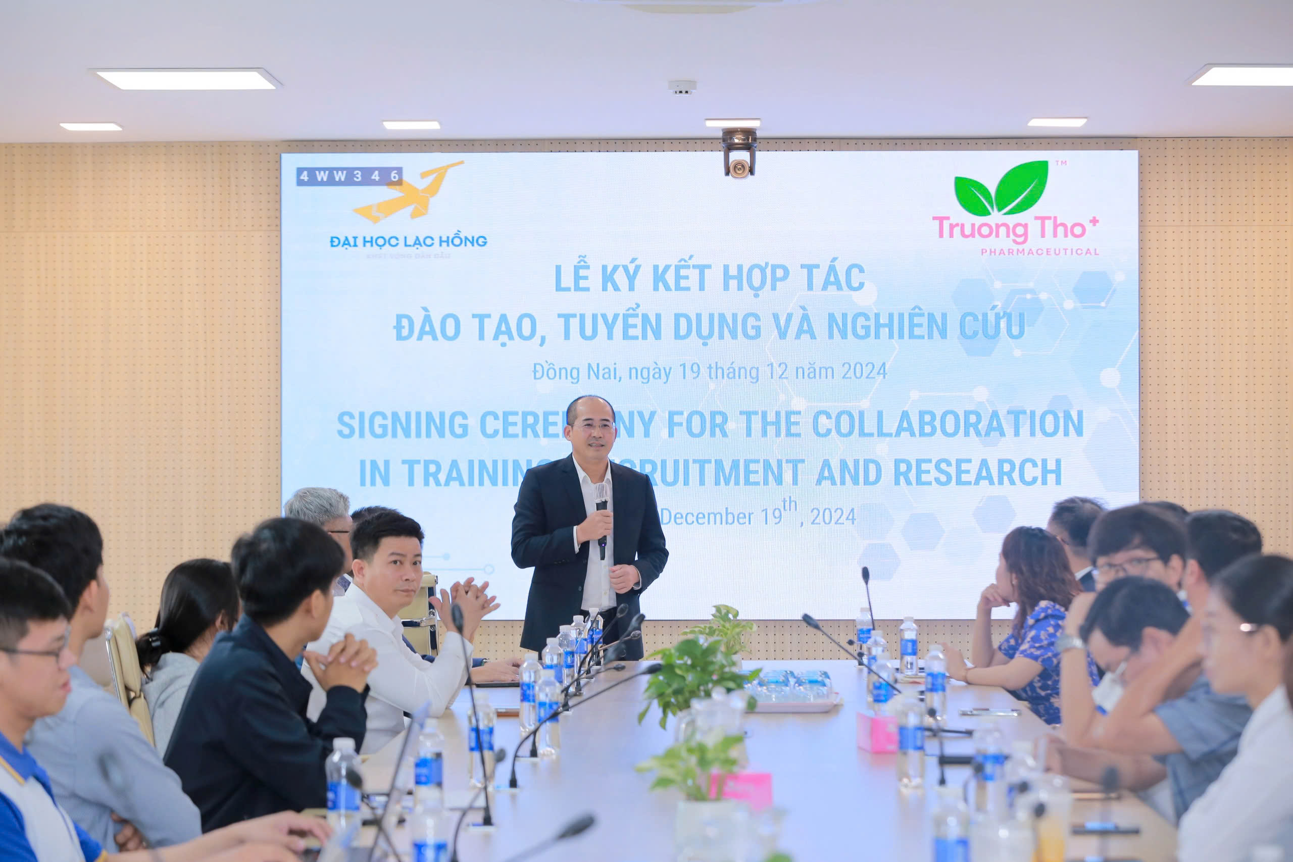 Chủ Tịch HĐQT Trịnh Hồng Quang phát biểu tại "Lễ Ký Kết"